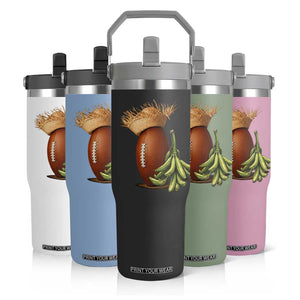 Funny Puerto Rico Football Boricua Pava Hat Flip Straw Tumbler TS11 Print Your Wear