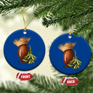 Funny Puerto Rico Football Boricua Pava Hat Ceramic Ornament TS11 1pc Blue Print Your Wear
