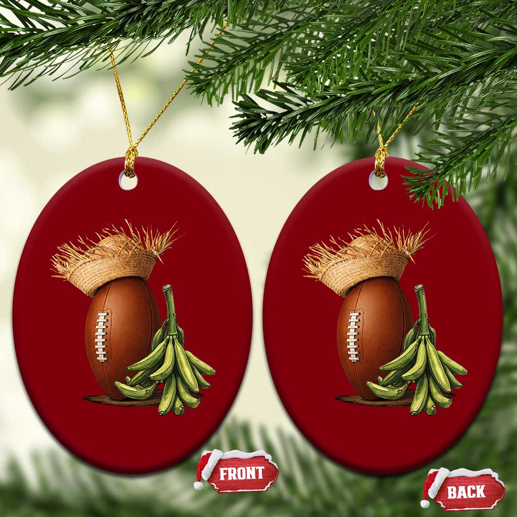 Funny Puerto Rico Football Boricua Pava Hat Ceramic Ornament TS11 Print Your Wear