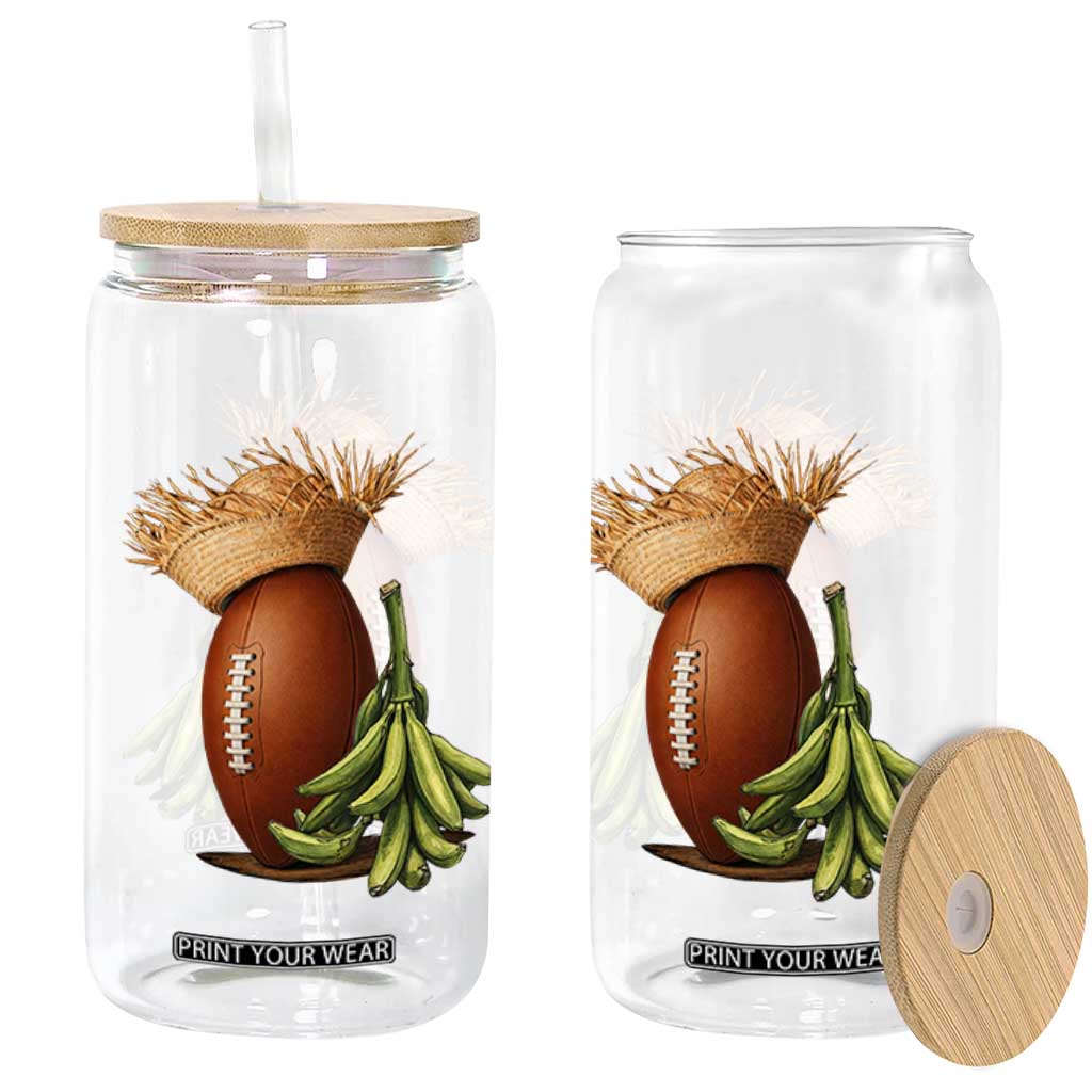 Funny Puerto Rico Football Boricua Pava Hat Glass Can TS11 Print Your Wear