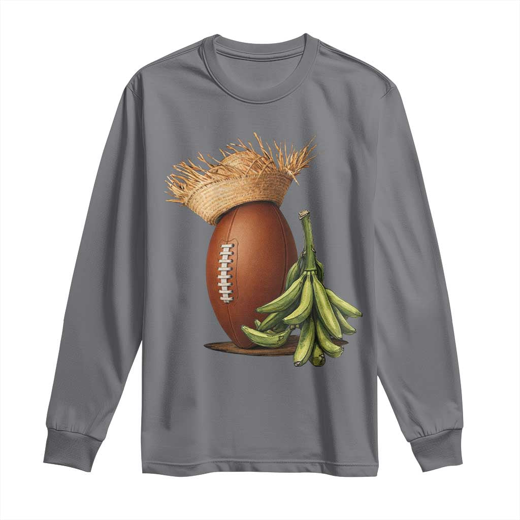 Funny Puerto Rico Football Boricua Pava Hat Long Sleeve Shirt TS11 Charcoal Print Your Wear