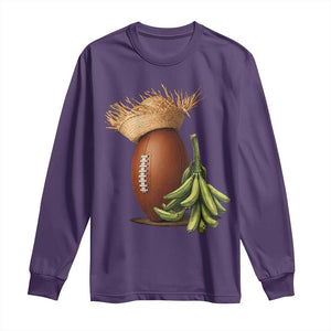 Funny Puerto Rico Football Boricua Pava Hat Long Sleeve Shirt TS11 Purple Print Your Wear