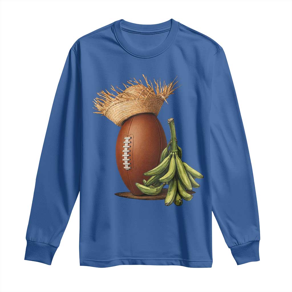 Funny Puerto Rico Football Boricua Pava Hat Long Sleeve Shirt TS11 Royal Blue Print Your Wear
