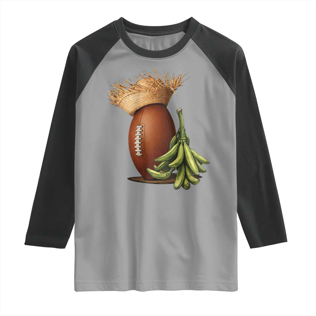 Funny Puerto Rico Football Boricua Pava Hat Raglan Shirt TS11 Sport Gray Black Print Your Wear