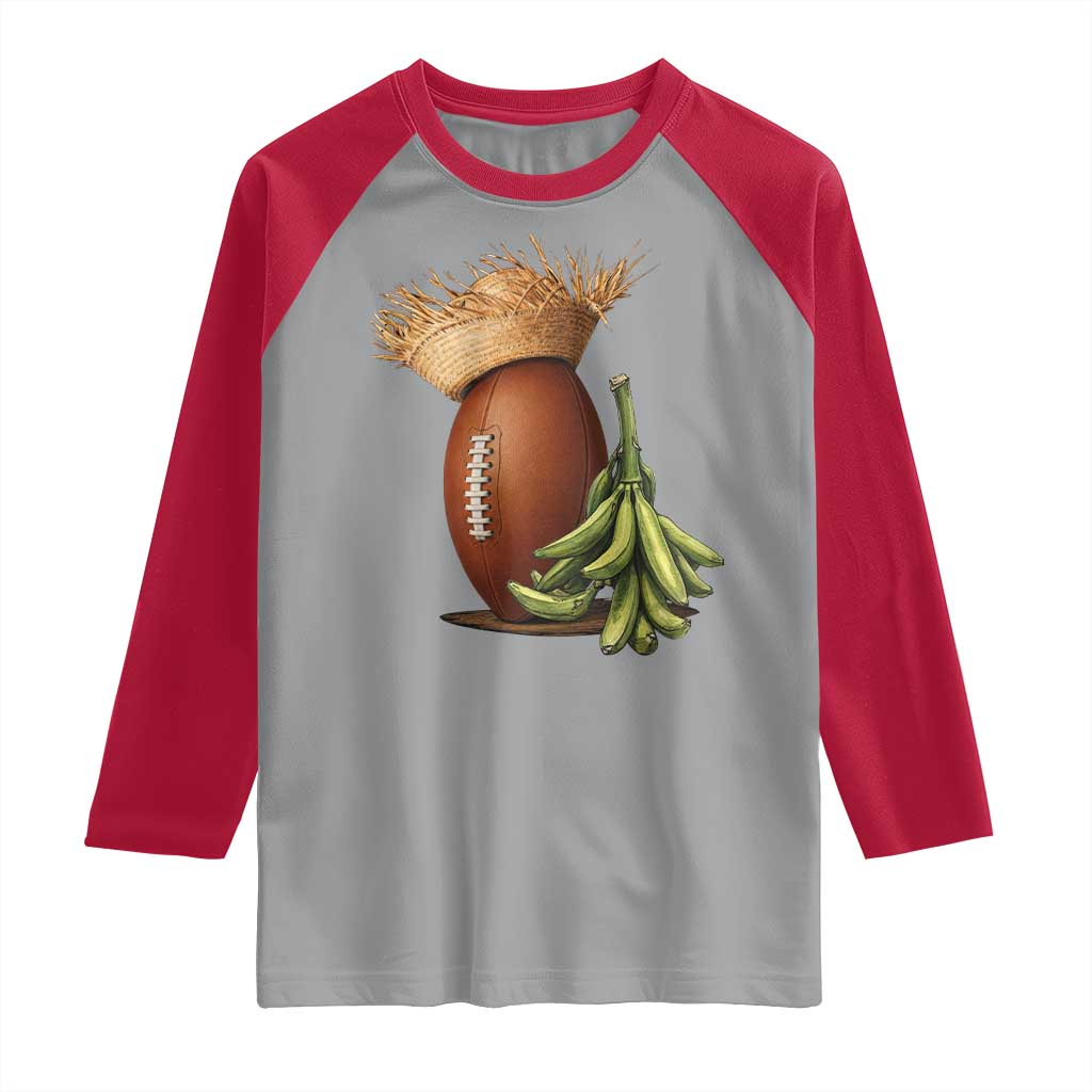 Funny Puerto Rico Football Boricua Pava Hat Raglan Shirt TS11 Sport Gray Red Print Your Wear
