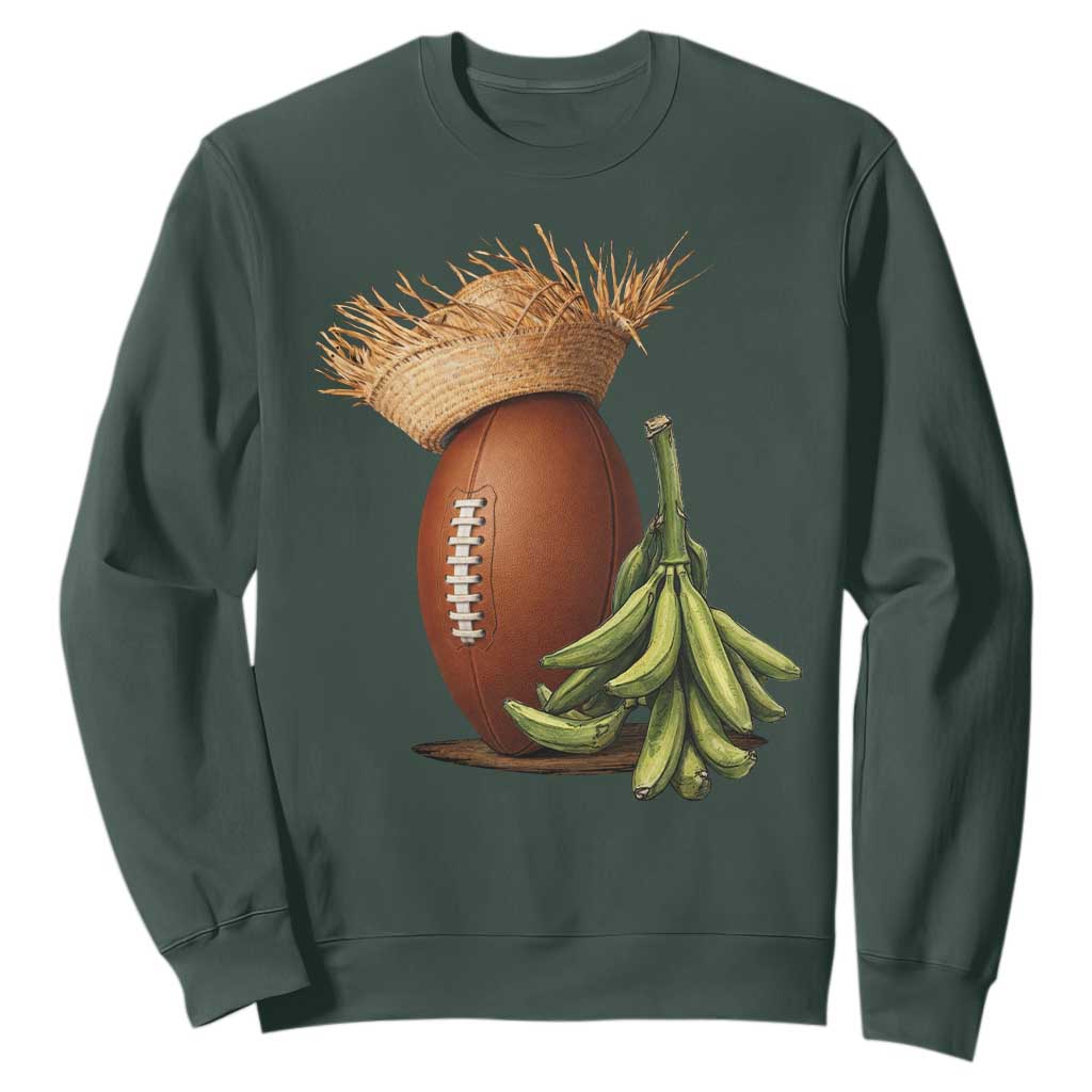 Funny Puerto Rico Football Boricua Pava Hat Sweatshirt TS11 Dark Forest Green Print Your Wear