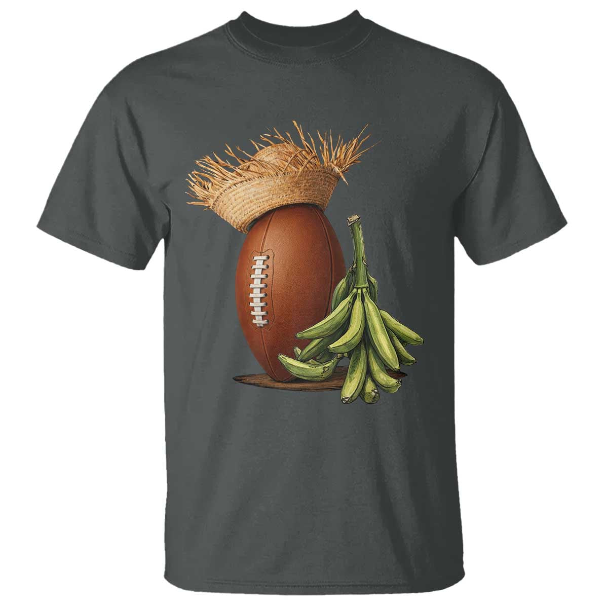 Funny Puerto Rico Football Boricua Pava Hat T Shirt TS11 Dark Heather Print Your Wear