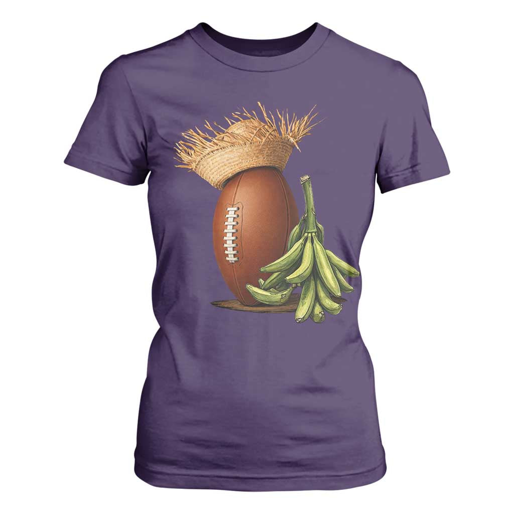Funny Puerto Rico Football Boricua Pava Hat T Shirt For Women TS11 Purple Print Your Wear