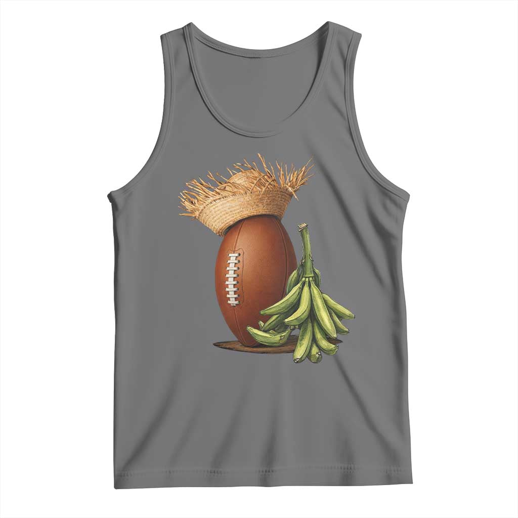 Funny Puerto Rico Football Boricua Pava Hat Tank Top TS11 Black Heather Print Your Wear