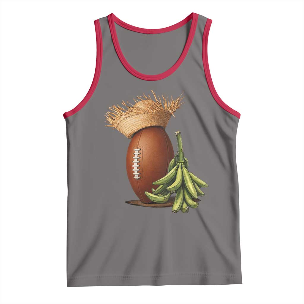 Funny Puerto Rico Football Boricua Pava Hat Tank Top TS11 Deep Heather Red Print Your Wear