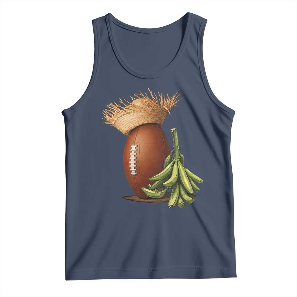 Funny Puerto Rico Football Boricua Pava Hat Tank Top TS11 Navy Print Your Wear