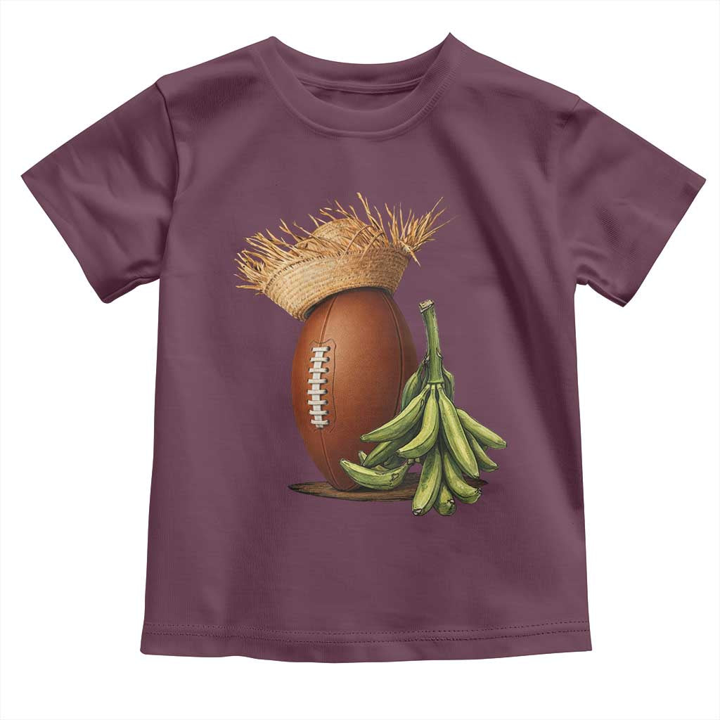 Funny Puerto Rico Football Boricua Pava Hat Toddler T Shirt TS11 Maroon Print Your Wear