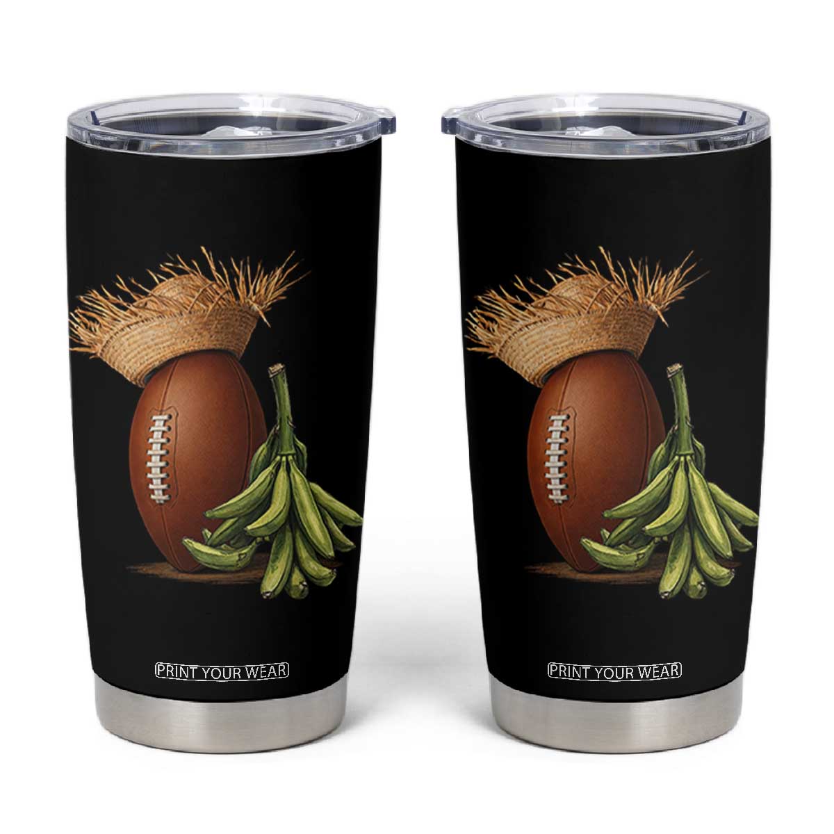 Funny Puerto Rico Football Boricua Pava Hat Tumbler Cup TS11 Black Print Your Wear