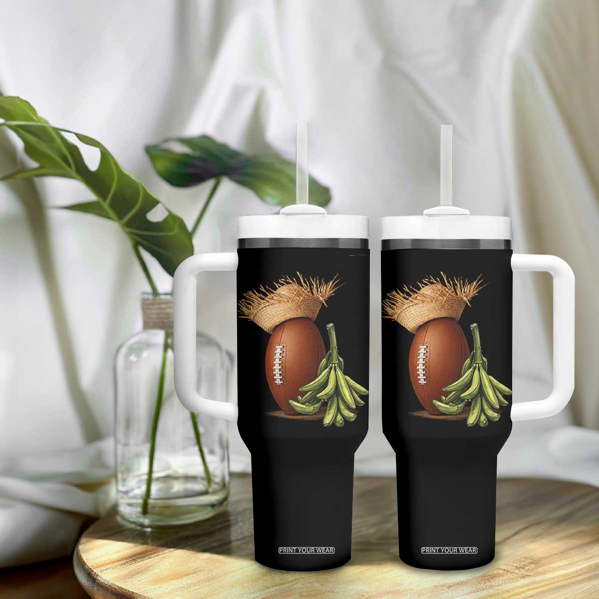 Funny Puerto Rico Football Boricua Pava Hat Tumbler With Handle TS11 Print Your Wear