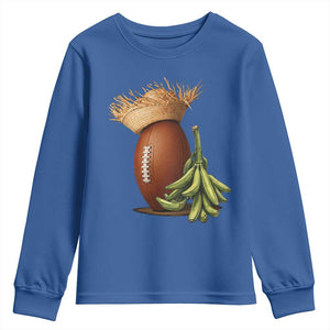 Funny Puerto Rico Football Boricua Pava Hat Youth Sweatshirt TS11 Royal Blue Print Your Wear