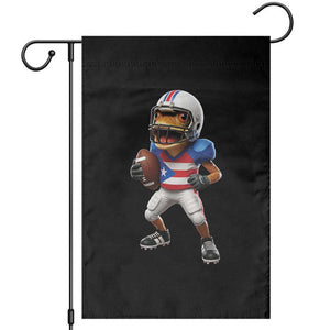 Funny Coqui Frog Puerto Rico Playing Football Garden Flag Boricua Game Day TS11 Black Print Your Wear