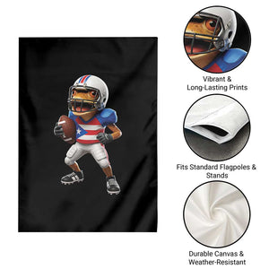 Funny Coqui Frog Puerto Rico Playing Football Garden Flag Boricua Game Day TS11 Print Your Wear