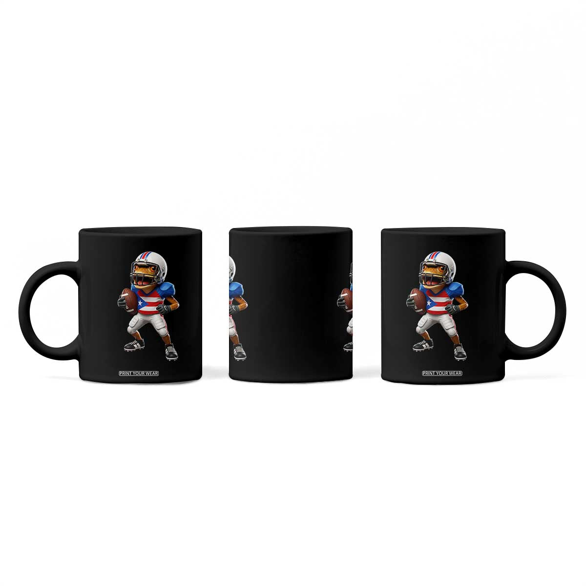 Funny Coqui Frog Puerto Rico Playing Football Coffee Mug Boricua Game Day TS11 Print Your Wear