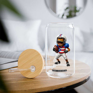 Funny Coqui Frog Puerto Rico Playing Football Glass Can Boricua Game Day TS11 Print Your Wear