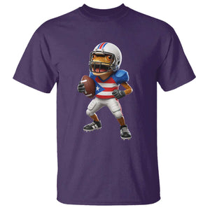 Funny Coqui Frog Puerto Rico Playing Football T Shirt Boricua Game Day TS11 Purple Print Your Wear