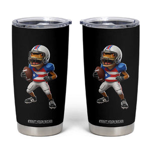 Funny Coqui Frog Puerto Rico Playing Football Tumbler Cup Boricua Game Day TS11 Black Print Your Wear