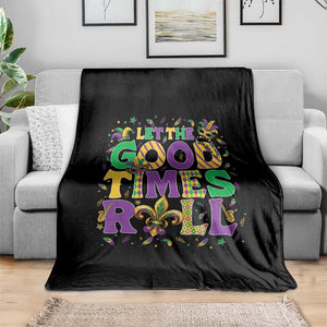 Mardi Gras Let The Good Times Roll Throw Blanket Funny Carnival TS11 Print Your Wear