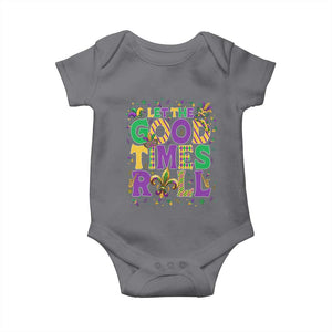 Mardi Gras Let The Good Times Roll Baby Onesie Funny Carnival TS11 Charcoal Print Your Wear