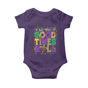 Mardi Gras Let The Good Times Roll Baby Onesie Funny Carnival TS11 Purple Print Your Wear
