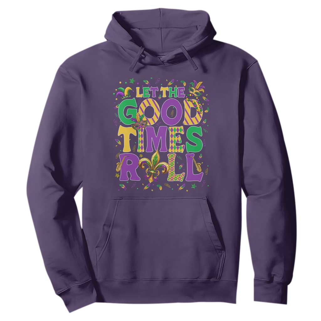 Mardi Gras Let The Good Times Roll Hoodie Funny Carnival TS11 Purple Print Your Wear