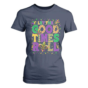 Mardi Gras Let The Good Times Roll T Shirt For Women Funny Carnival TS11 Navy Print Your Wear