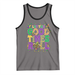 Mardi Gras Let The Good Times Roll Tank Top Funny Carnival TS11 Deep Heather Black Print Your Wear