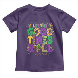 Mardi Gras Let The Good Times Roll Toddler T Shirt Funny Carnival TS11 Purple Print Your Wear