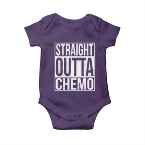 Straight Outta Chemo Baby Onesie Funny Battle Cancer Gift TS11 Purple Print Your Wear