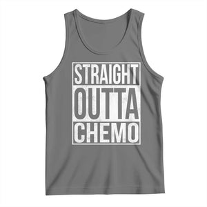 Straight Outta Chemo Tank Top Funny Battle Cancer Gift TS11 Black Heather Print Your Wear