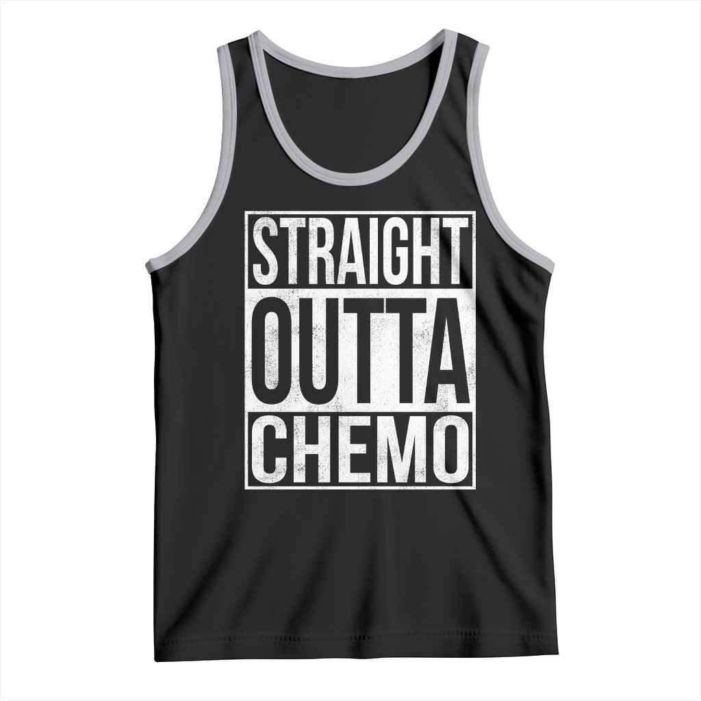 Straight Outta Chemo Tank Top Funny Battle Cancer Gift TS11 Black Athletic Heather Print Your Wear