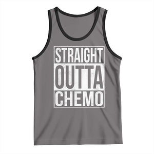 Straight Outta Chemo Tank Top Funny Battle Cancer Gift TS11 Deep Heather Black Print Your Wear