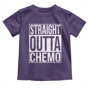 Straight Outta Chemo Toddler T Shirt Funny Battle Cancer Gift TS11 Purple Print Your Wear