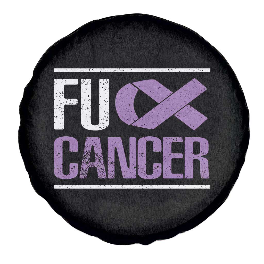 Fuck Cancer Spare Tire Cover Funny National Cancer Prevention Month Lavender Ribbon TS11 Print Your Wear