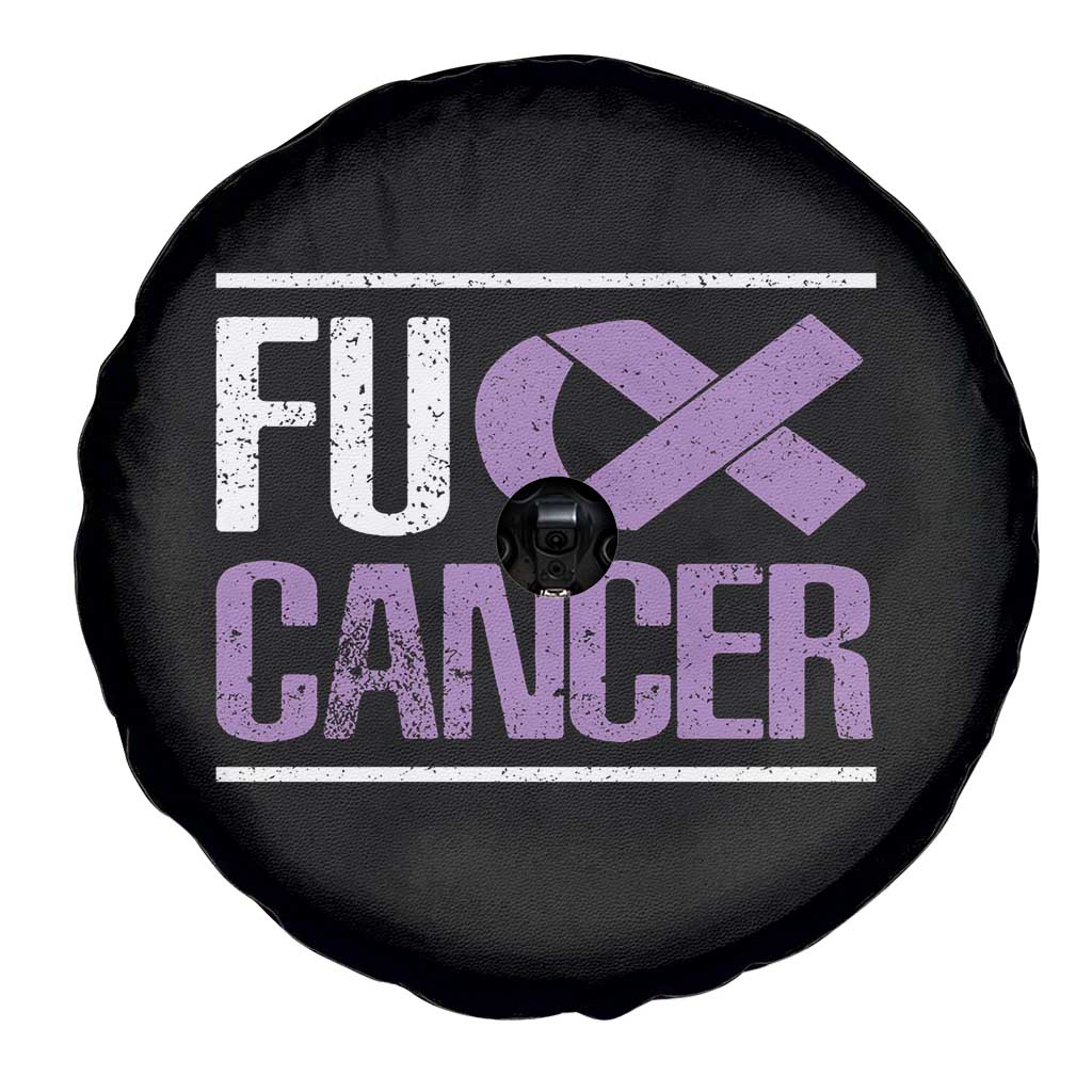 Fuck Cancer Spare Tire Cover Funny National Cancer Prevention Month Lavender Ribbon TS11 Print Your Wear