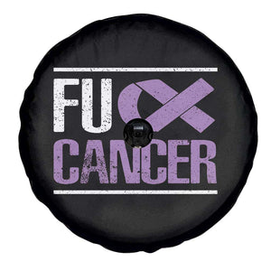 Fuck Cancer Spare Tire Cover Funny National Cancer Prevention Month Lavender Ribbon TS11 Print Your Wear