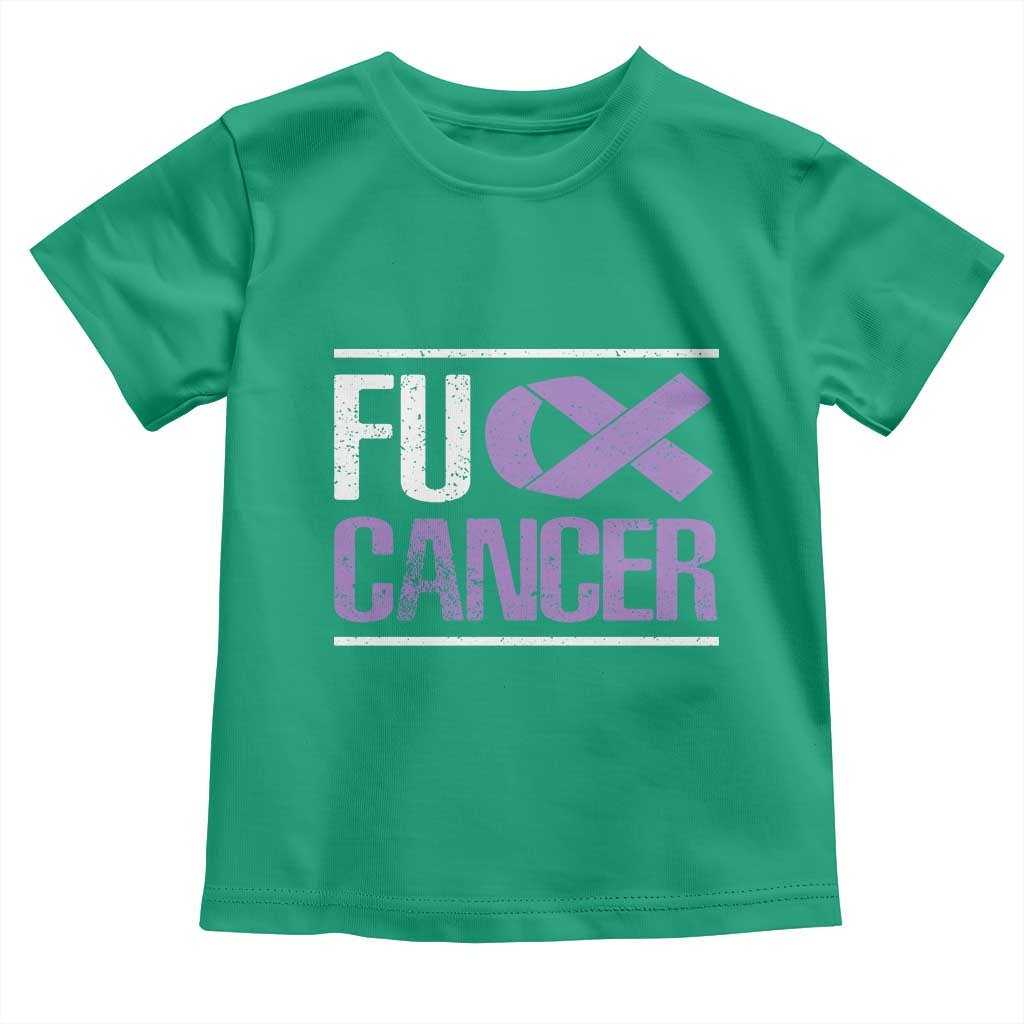 Fuck Cancer Toddler T Shirt Funny National Cancer Prevention Month Lavender Ribbon TS11 Irish Green Print Your Wear