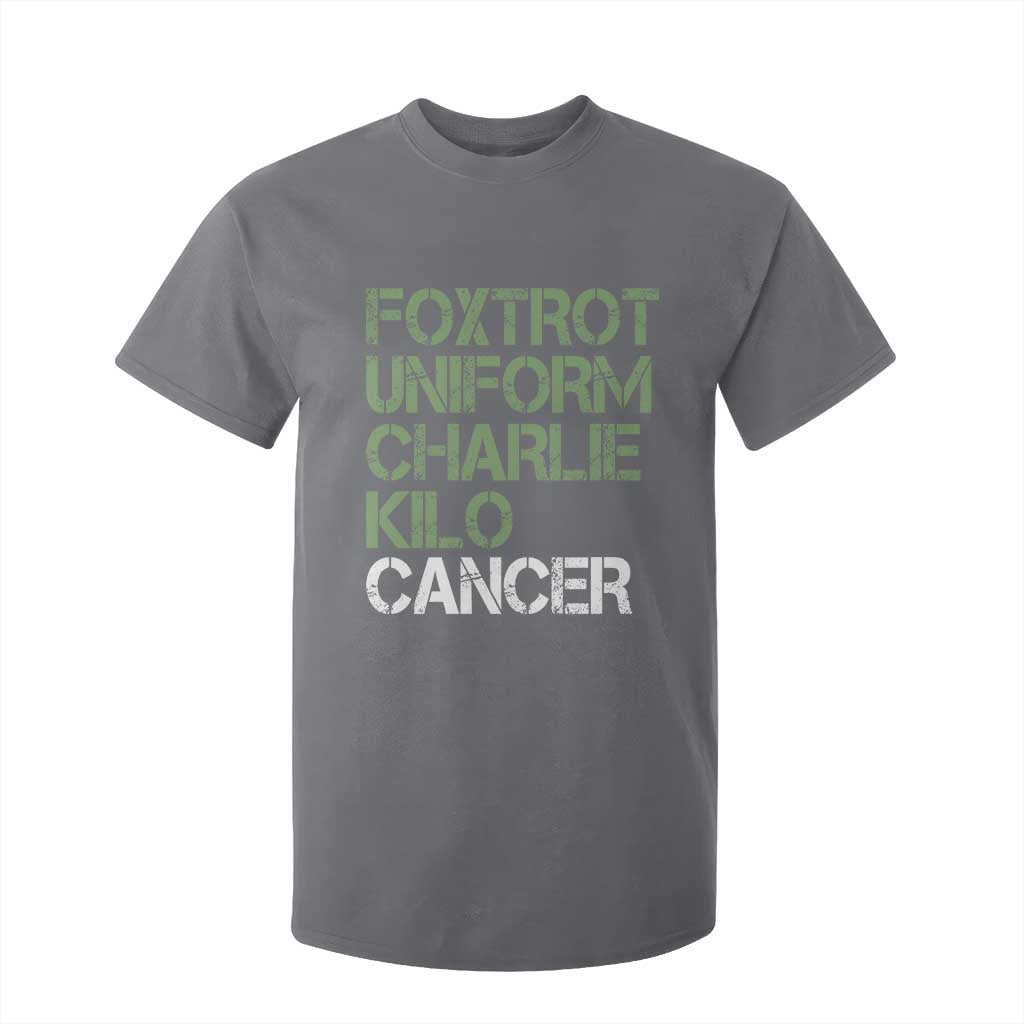 Foxtrot Uniform Charlie Kilo Cancer T Shirt For Kid Funny Fuck Cancer Military Alphabet TS11 Charcoal Print Your Wear