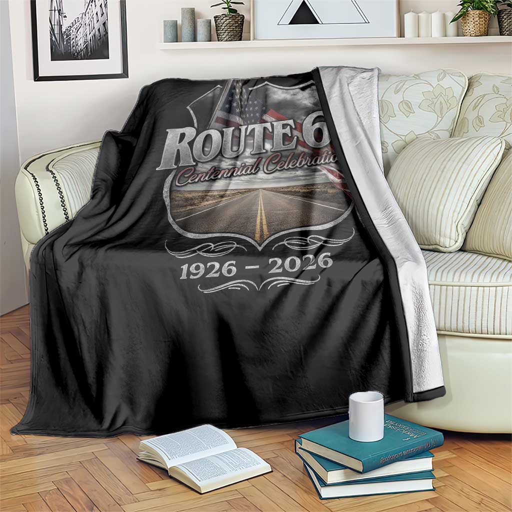 US Route 69 Centennial Celebration Throw Blanket Highway Road 100 Years Anniversary American Flag TS11 Print Your Wear