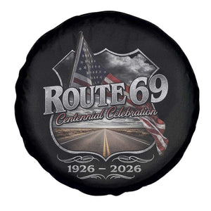 US Route 69 Centennial Celebration Spare Tire Cover Highway Road 100 Years Anniversary American Flag TS11 Print Your Wear