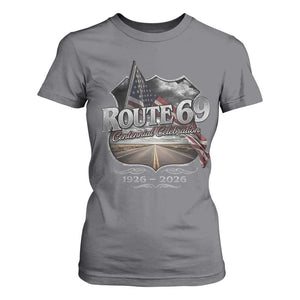 US Route 69 Centennial Celebration T Shirt For Women Highway Road 100 Years Anniversary American Flag TS11 Charcoal Print Your Wear