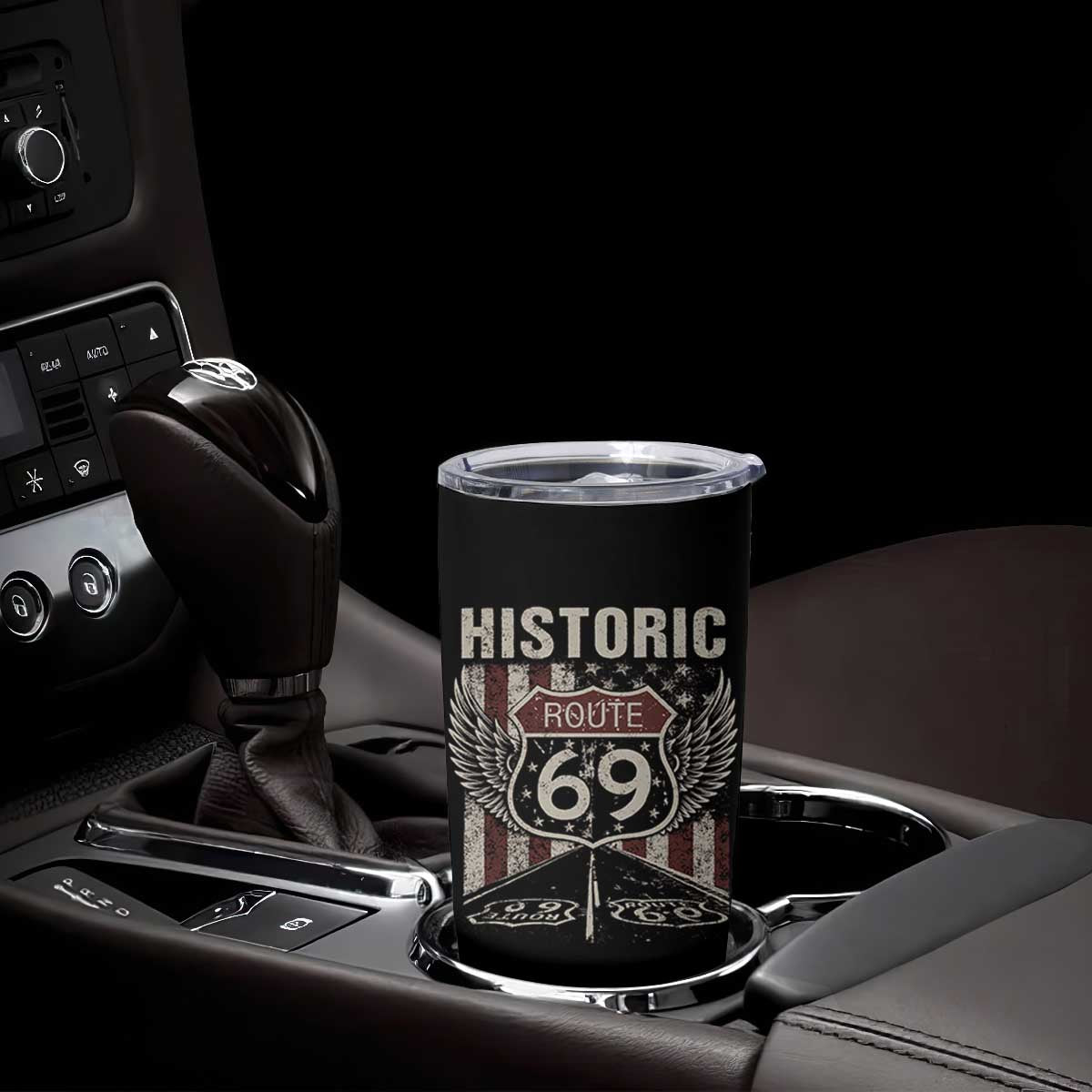Historic Route 69 Highway Road Tumbler Cup Americana Vintage USA Flag TS11 Print Your Wear