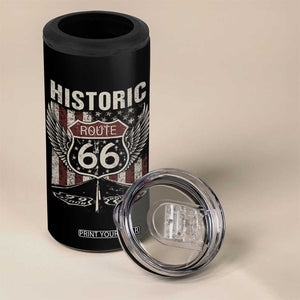 Historic Route Highway 66 4 in 1 Can Cooler Tumbler Vintage American Flag TS11 Print Your Wear