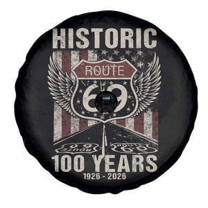 Historic US Route 69 100 Years Anniversary Spare Tire Cover Highway Road Sign Wings Vintage American Flag TS11 Print Your Wear