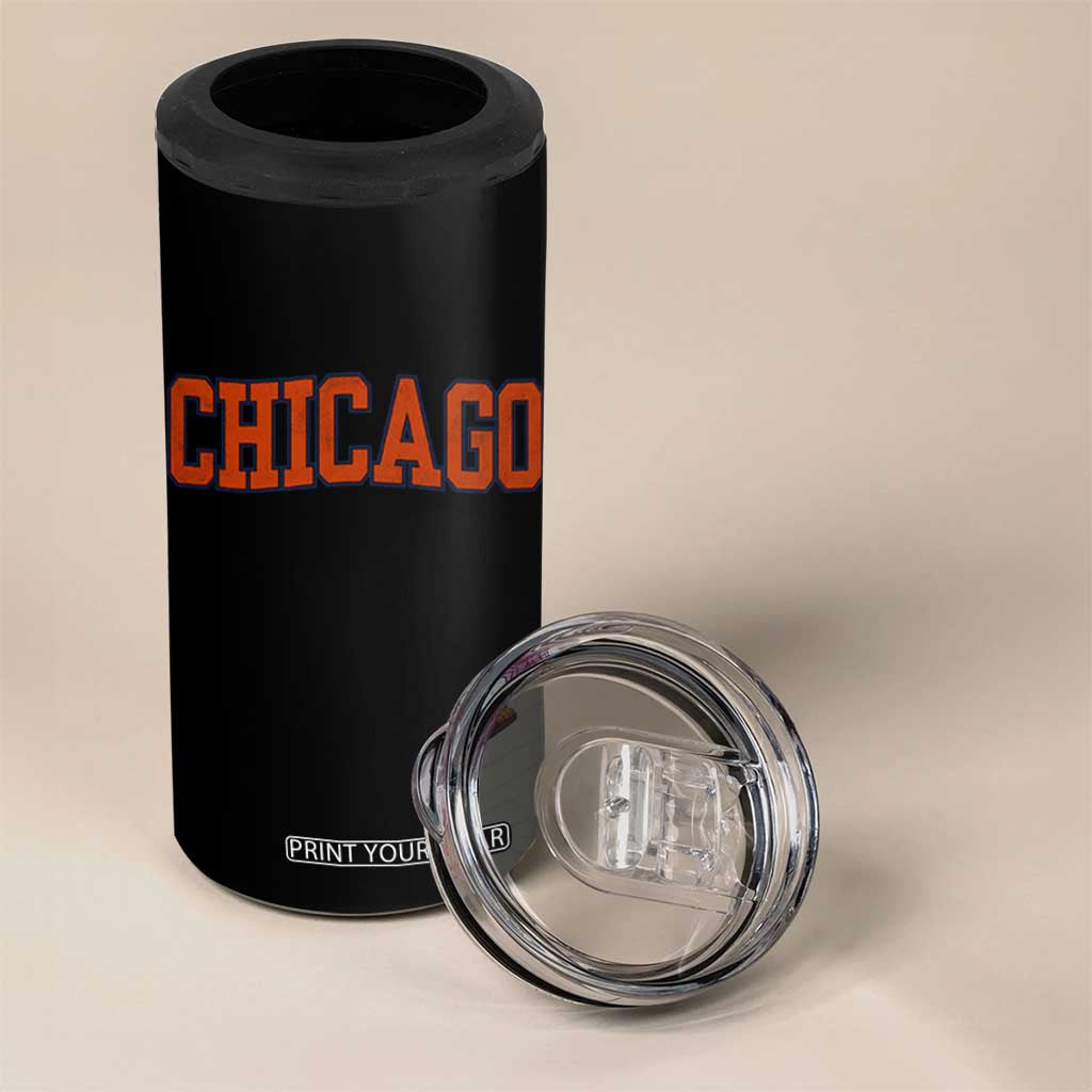 Chicago Pride Illinois IL Vintage Sports Orange Design 4 in 1 Can Cooler Tumbler TS11 Print Your Wear