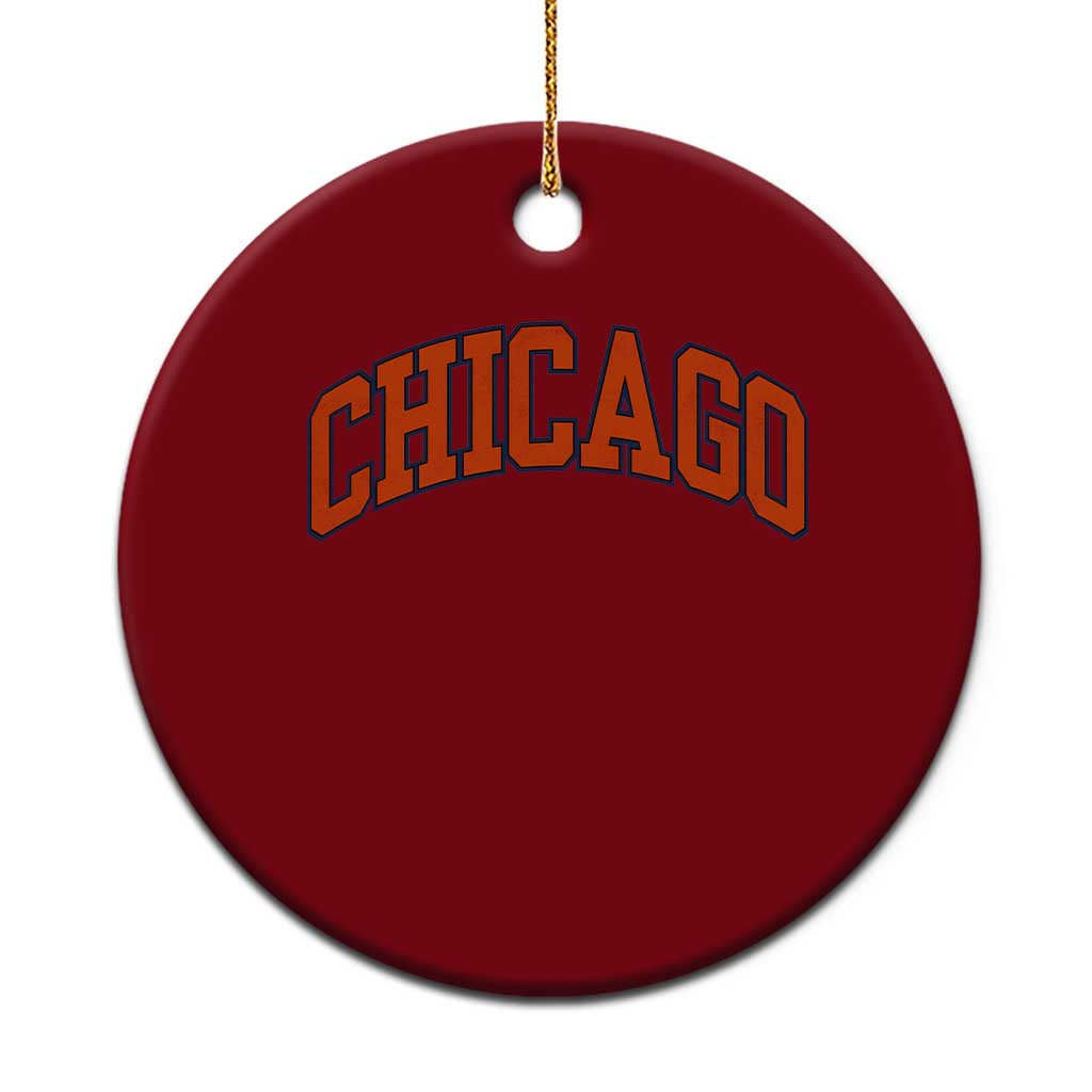 Chicago Pride Illinois IL Vintage Sports Orange Design Ceramic Ornament TS11 1pc Red Print Your Wear